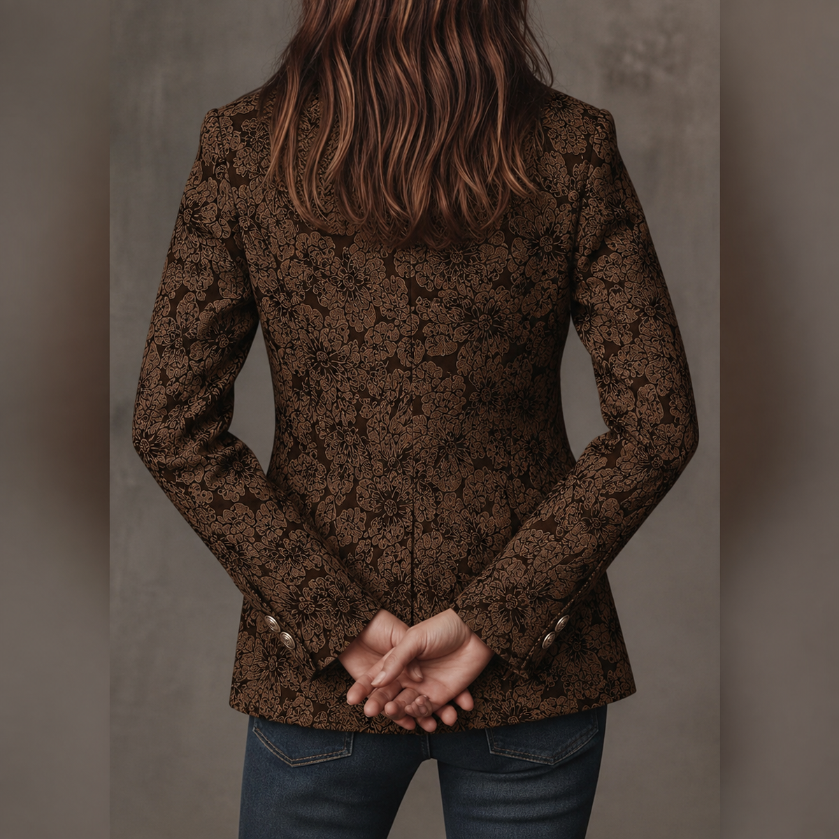 Estelle | Elegante blazer aderente in jacquard di cashmere