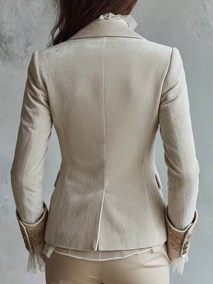 Constance | Elegante blazer sartoriale avorio ricamato