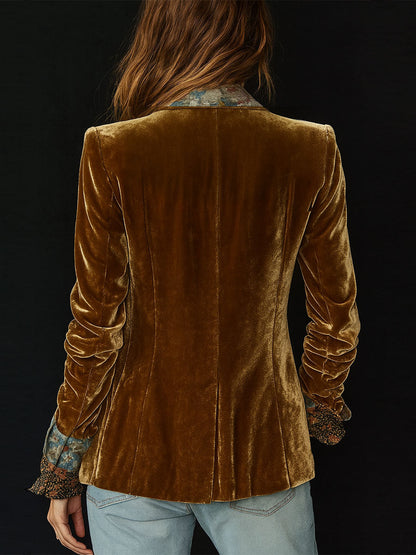 Marcelline | Blazer vintage con stampa floreale patchwork