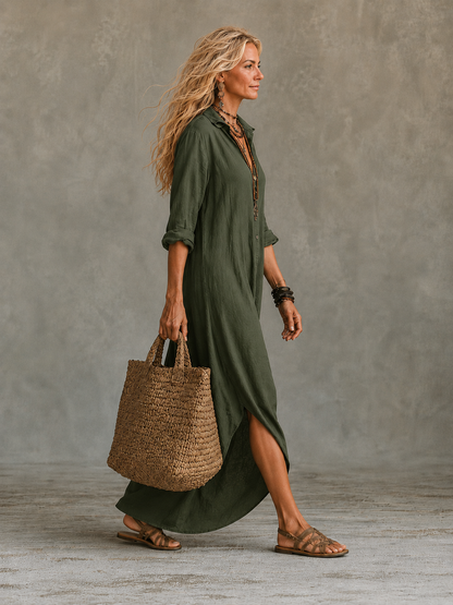 Vivienne | Abito lungo da donna con bottoni