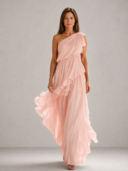 Scarlett | Maxi monospalla con volant