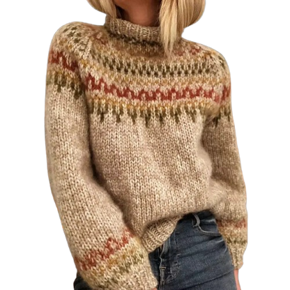 Jessica | Maglione Nordic in Tricot Intrecciato