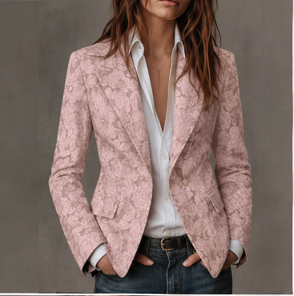 Estelle | Elegante blazer aderente in jacquard di cashmere