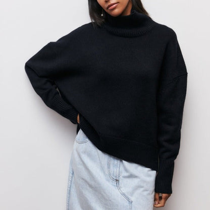 Clara | Maglione a collo alto in maglia fine