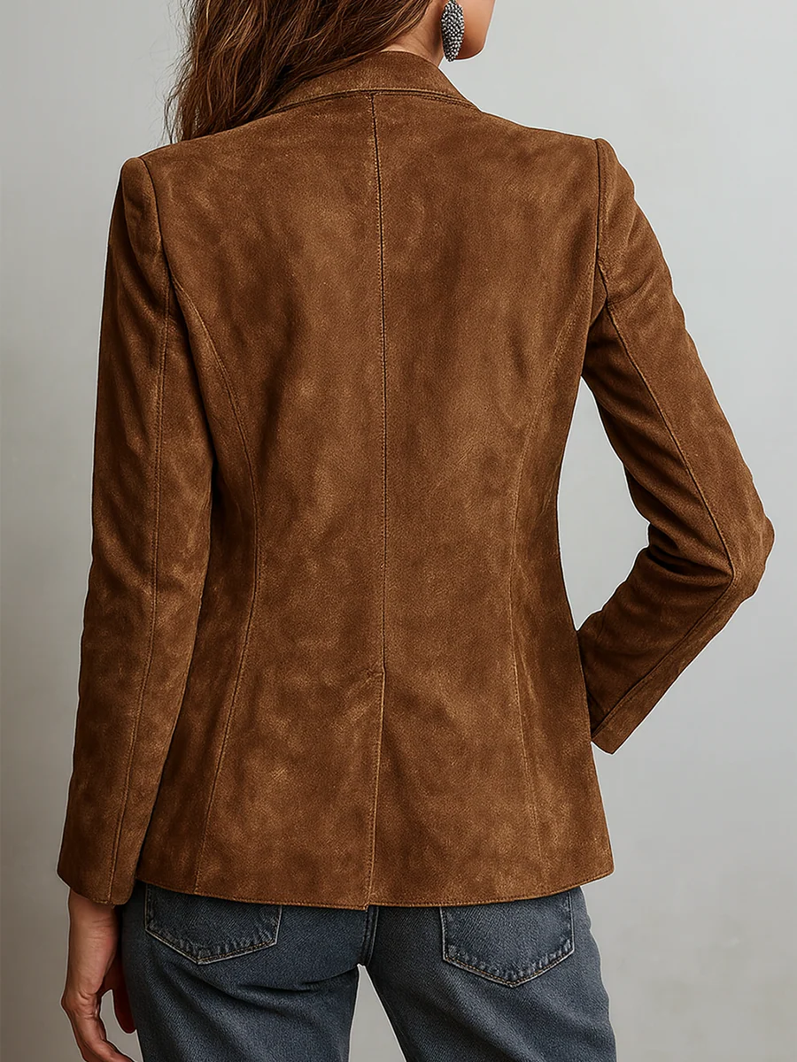 Marcelle | Blazer Vintage Marrone Elegante – Stile Intramontabile Onesabrina