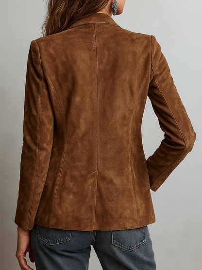 Marcelle | Blazer Vintage Marrone Elegante – Stile Intramontabile Onesabrina