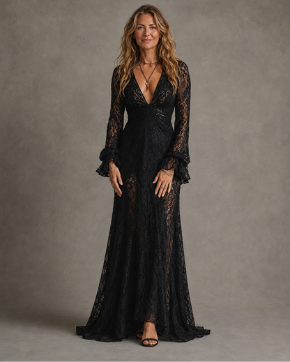 Charlotte | Abito maxi da donna con scollo a V profondo