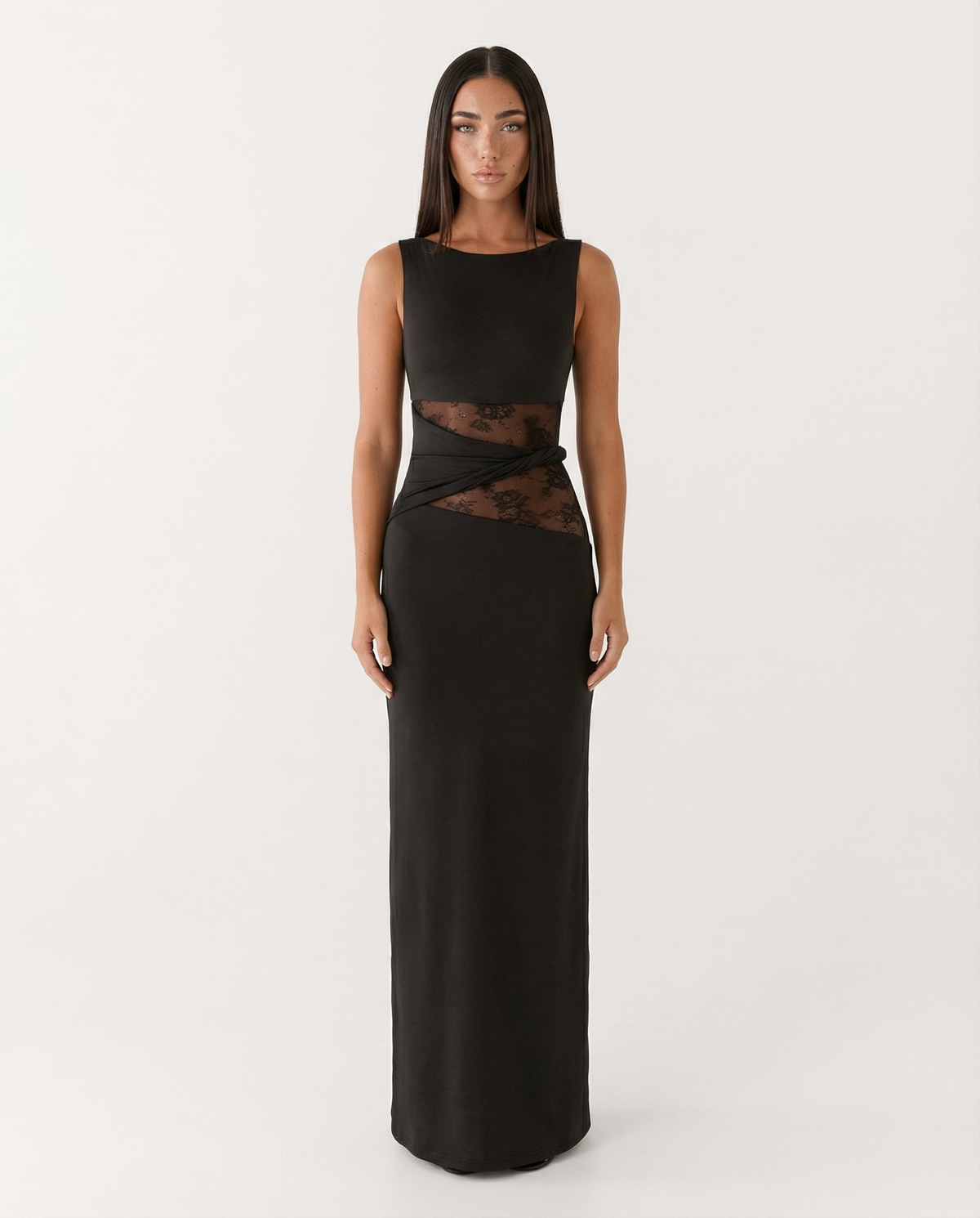 Maxi con effetto pizzo