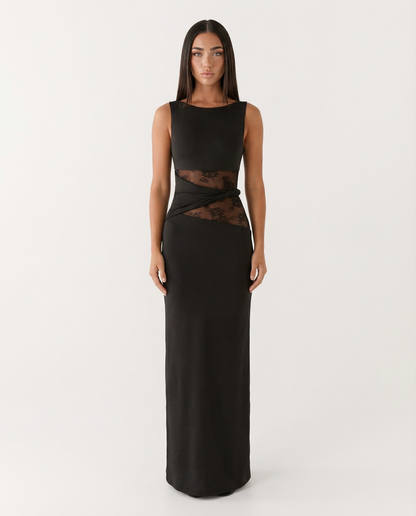 Maxi con effetto pizzo