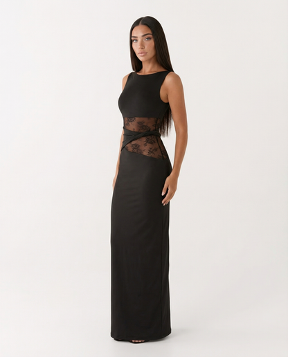 Maxi con effetto pizzo