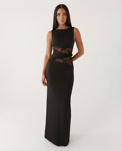 Maxi con effetto pizzo