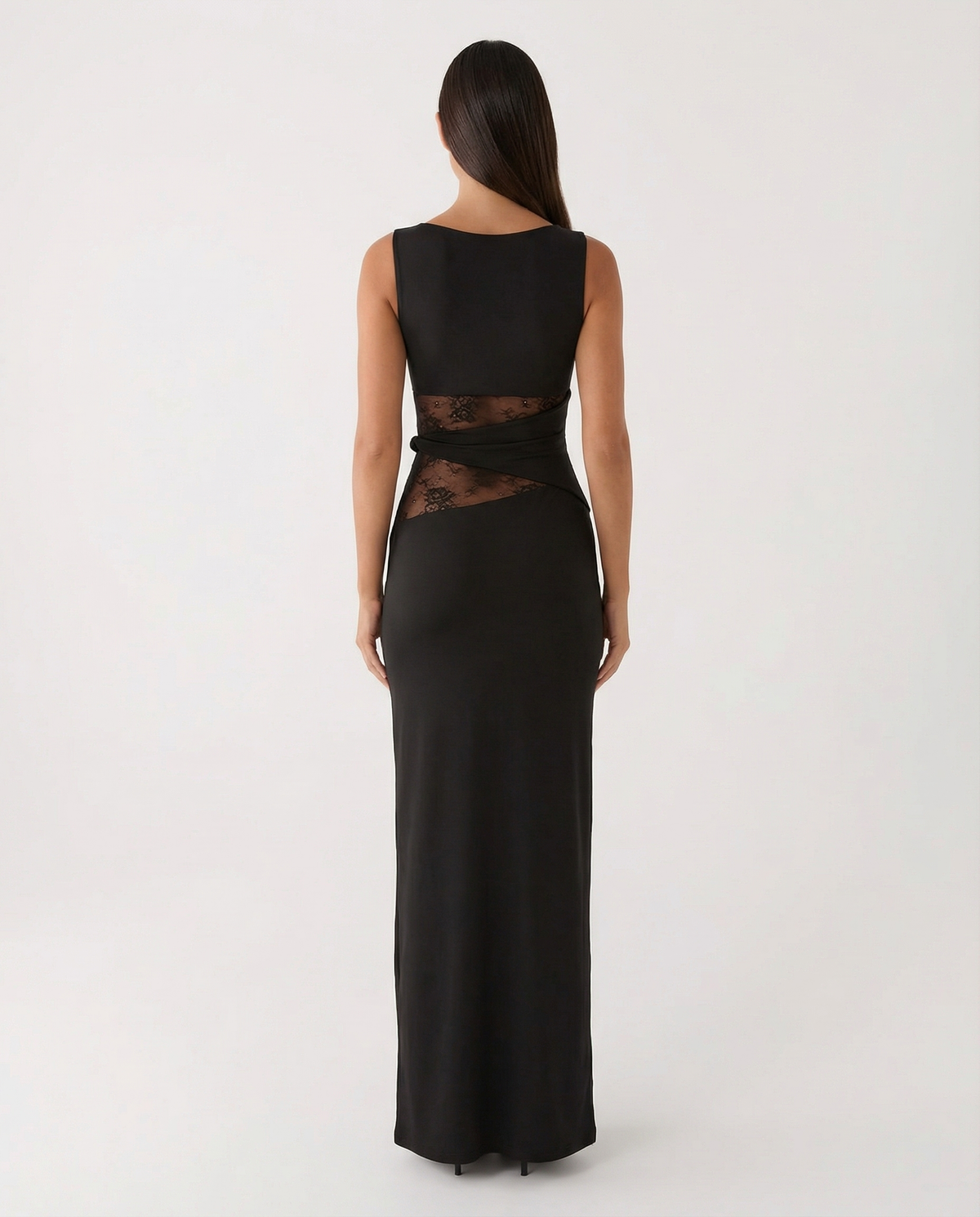 Maxi con effetto pizzo