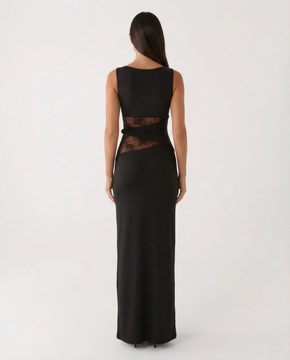 Maxi con effetto pizzo