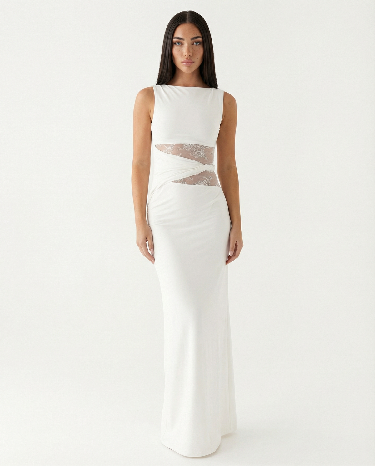 Maxi con effetto pizzo