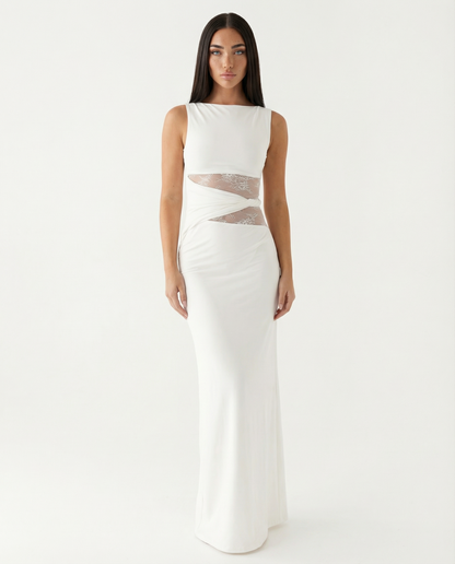 Maxi con effetto pizzo