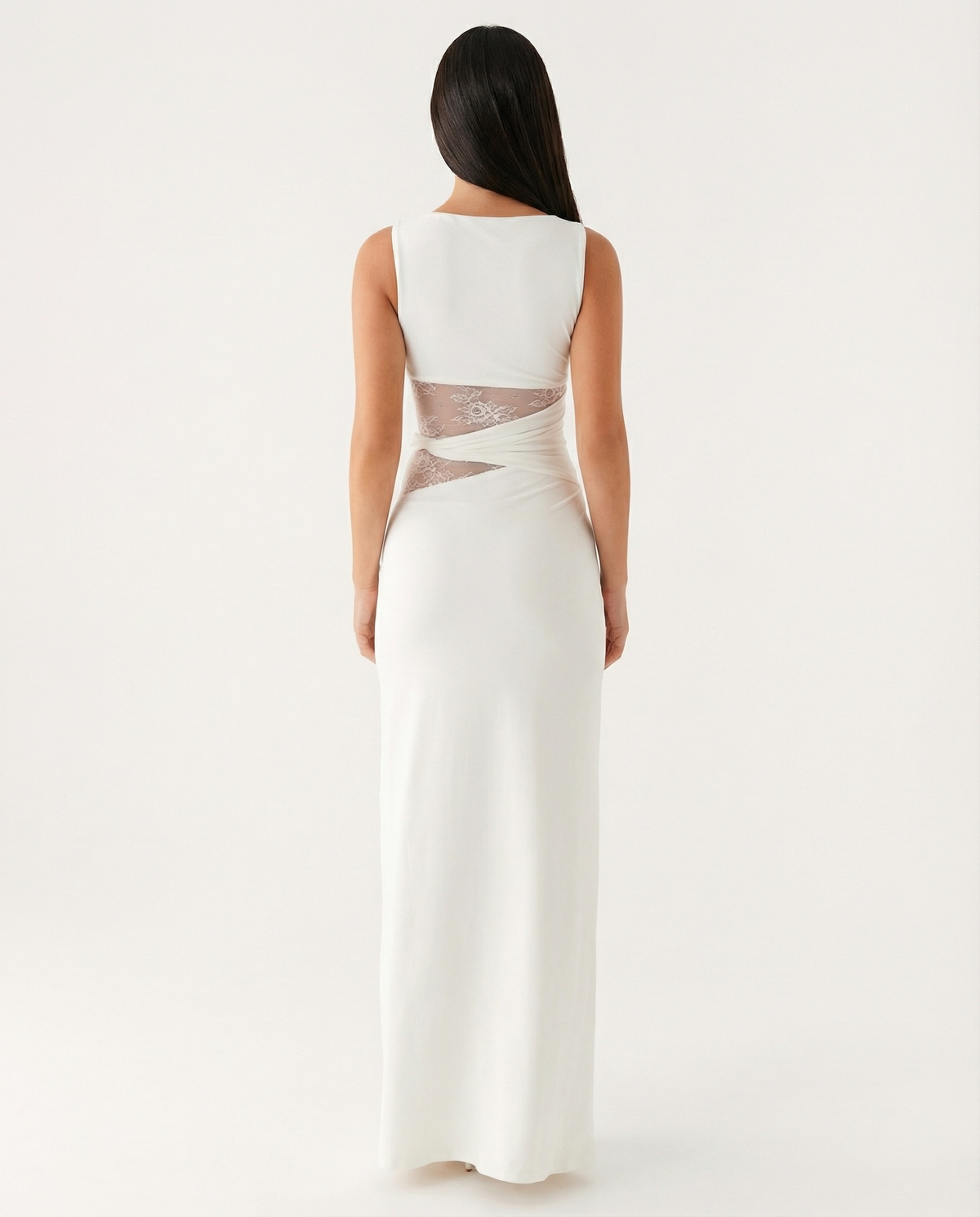 Maxi con effetto pizzo