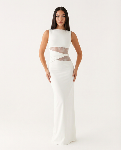 Maxi con effetto pizzo
