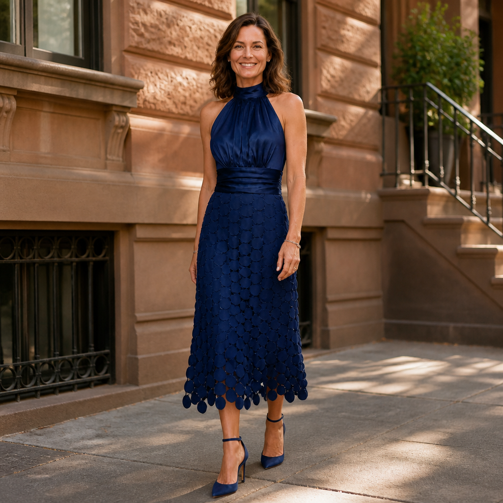 Nora | Elegante abito midi dall’eleganza naturale