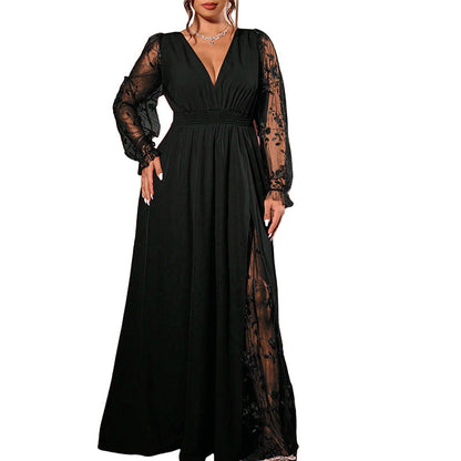 Abito Celeste – Eleganza Romantica con Pizzo