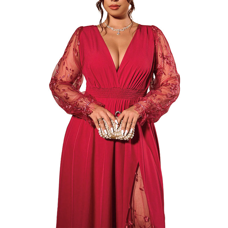 Abito Celeste – Eleganza Romantica con Pizzo