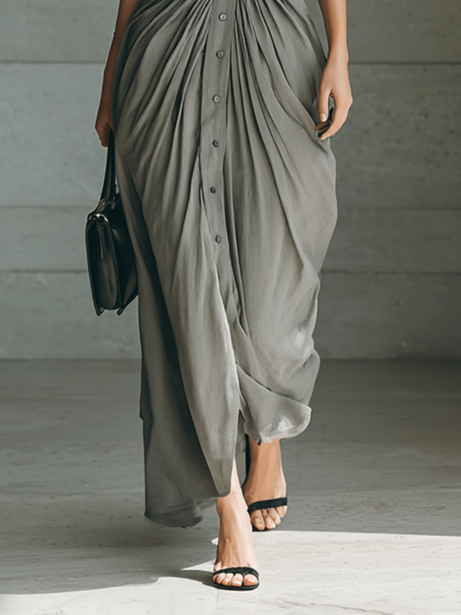 Sarah | Abito lungo, revers e manica lunga